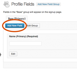 Add a new field by clicking on "Add New Field"