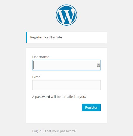 wordpress 註冊表單