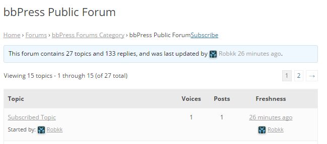 Forum Subscription